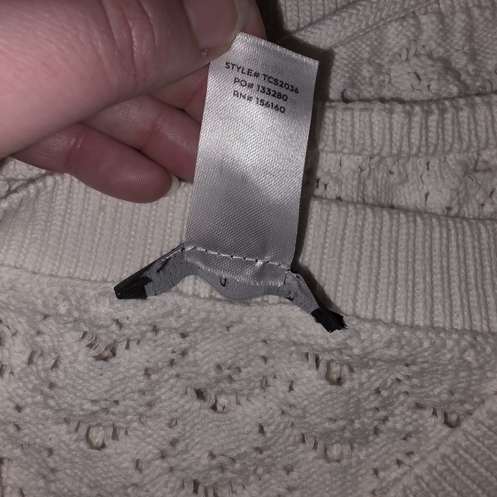 Lulus Always All Mine Croppes Sweater Size M Ivory - Picture 7 of 9